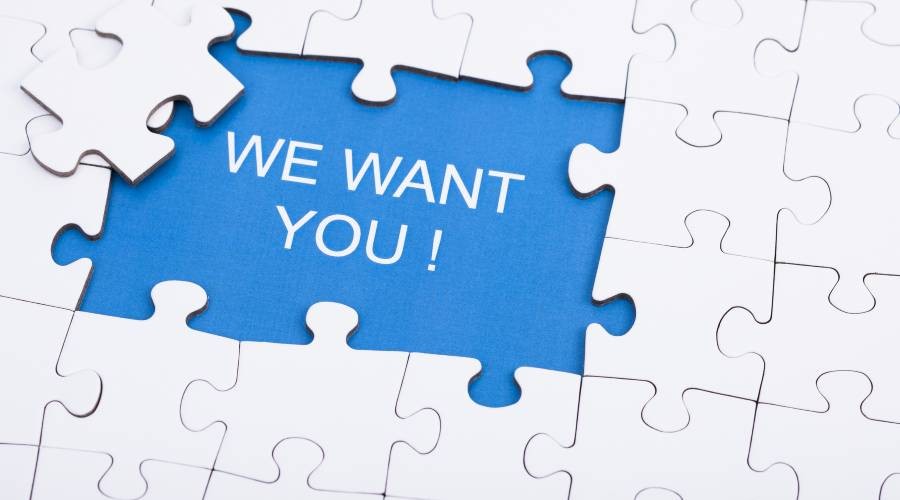Blauwe we want you We want you puzzel